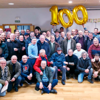 FOTONOTICIA: Bomberos de Badajoz homenajean a Manuel Rosado tras cumplir 100 años