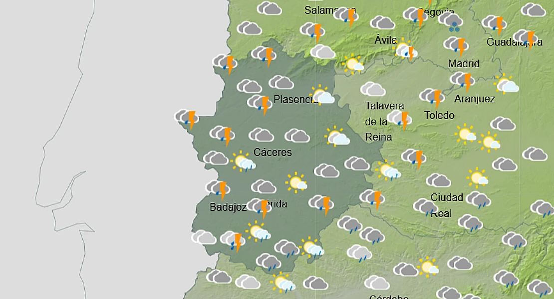 El sur de Extremadura estará en alerta este martes