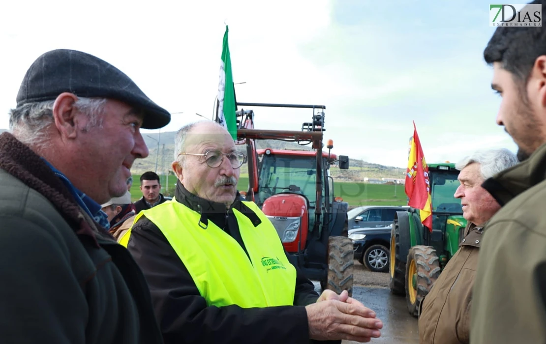 Imágenes de la tractorada en Extremadura para protestar por el acuerdo de Mercosur