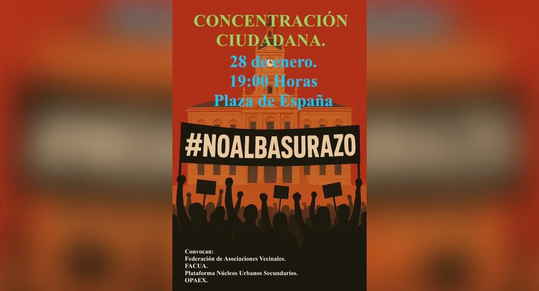Convocan una concentración ciudadana en Badajoz contra la tasa de la basura