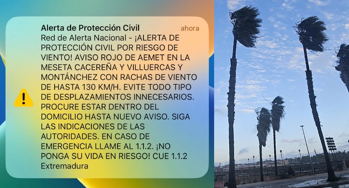 Extremadura envía mensajes de alerta y activa el PLATERCAEX ante el temporal