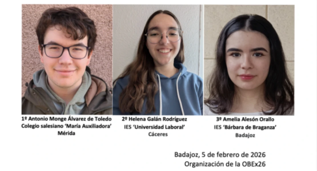Estos son los estudiantes que representarán a Extremadura en la Olimpiada nacional de Biología