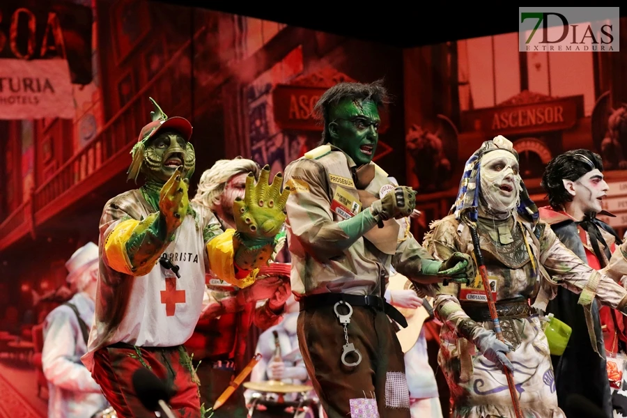 Actuación y entrevista de la murga Los Lingartos en preliminares del COMBA 2026