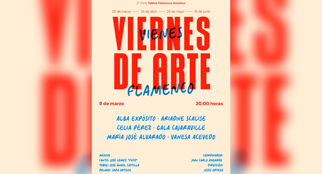El talento femenino del flamenco protagonizará 'Viernes de Arte Flamenco' en el Día Internacional de la Mujer