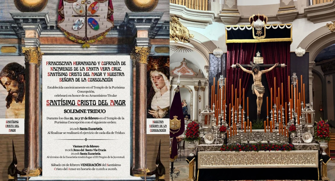 Badajoz se prepara para tres días de culto al Cristo del Amor en la Purísima Concepción