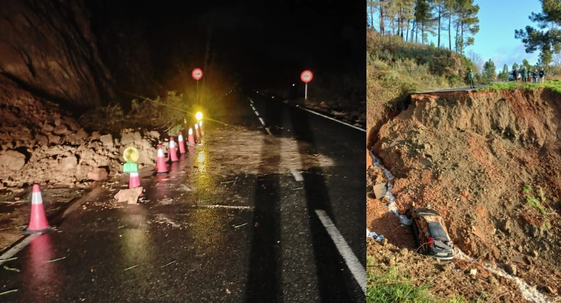 Varios derrumbamientos afectan a las carreteras de la provincia de Cáceres