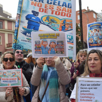 Celadores del SES se manifiestan en Badajoz "por un examen justo"