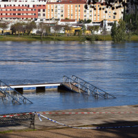 Así permanece el cauce del río Guadiana tras el paso de las borrascas