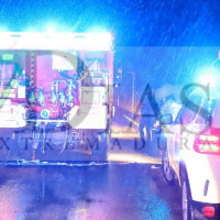 Una familia queda atrapada tras la crecida del río Calamón en Badajoz