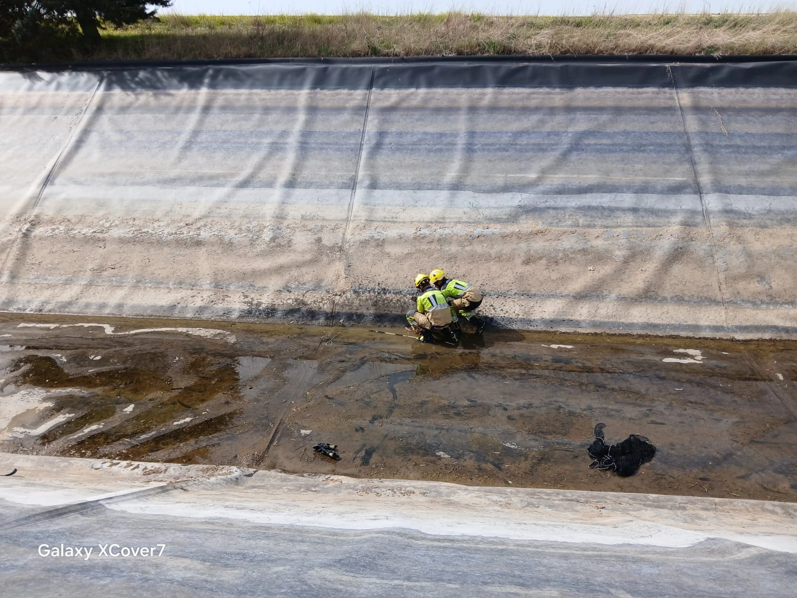 Un perro queda atrapado tras caer al Canal de Orellana