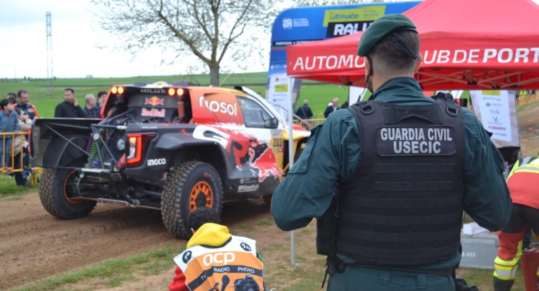 Dispositivo especial de eguridad durante el paso del Rally Raid por la provincia de Badajoz