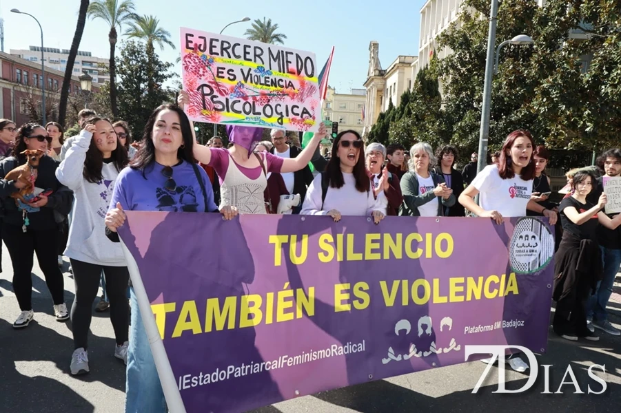 Marcha del 8M en Badajoz en imágenes