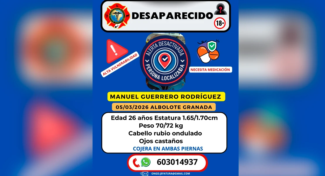 Encuentran al hijo de una periodista de Canal Sur que estaba en paradero desconocido