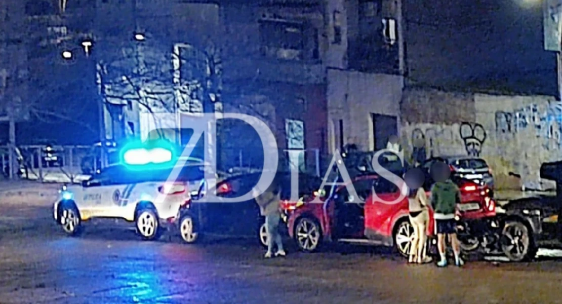 Choque en cadena de varios coches en Badajoz, uno de ellos de la Policía Local