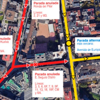 Cambio temporal de las rutas de autobús urbano en Badajoz