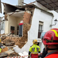 Se derrumba una vivienda con personas en su interior en Jerez de los Caballeros