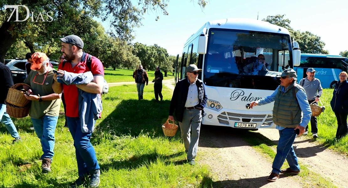 Aficionados de todas partes se unen en Villanueva del Fresno en busca del gurumelo