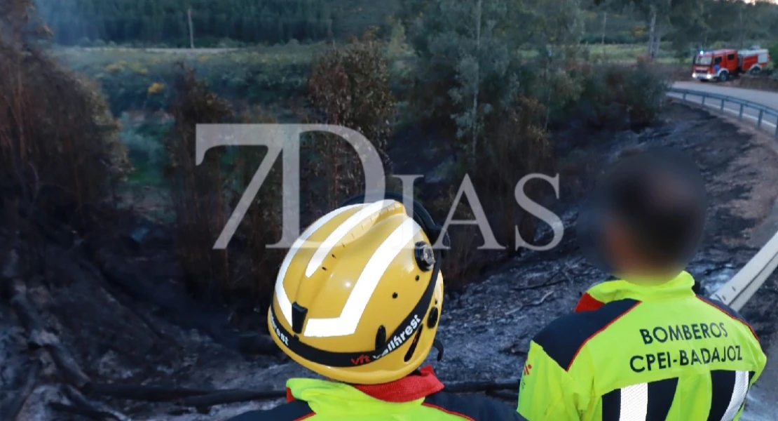 Un incendio forestal moviliza a los bomberos en la provincia de Badajoz