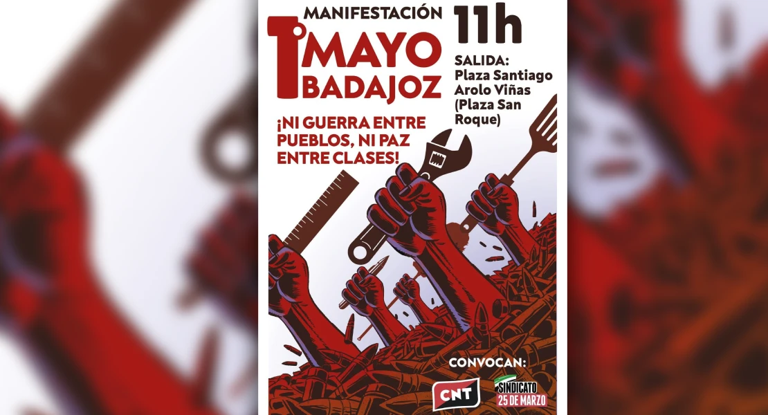 'Ni guerra entre pueblos, ni paz entre clases': llaman a manifestarse en Badajoz este viernes