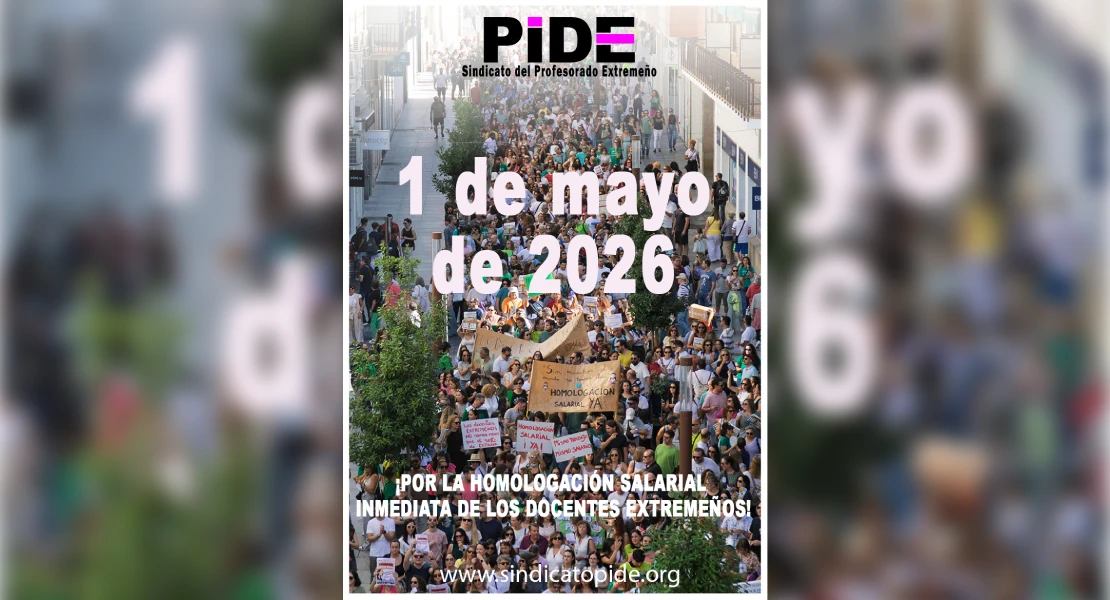 PIDE exige recuperar salarios y dignificar la labor docente en Extremadura