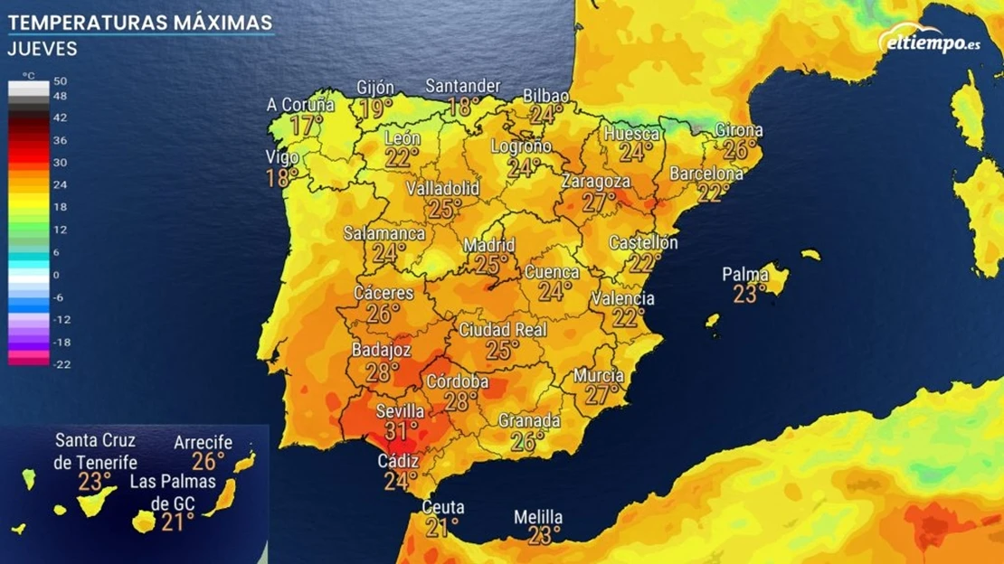 Una dorsal disparará el calor y elevará los termómetros hasta los 30ºC