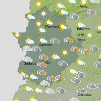 Fin de semana con posibles tormentas y bajada de temperaturas en Extremadura