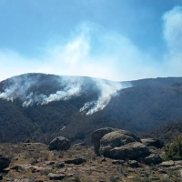 El incendio forestal en Losar de la Vera sigue activo tras arrasar 880 hectáreas