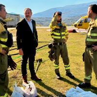 El consejero de Gestión Forestal sobre el incendio de Losar de la Vera: "No es como el del pasado año"