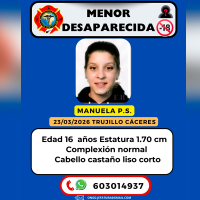 Buscan a una menor de edad desaparecida en Trujillo