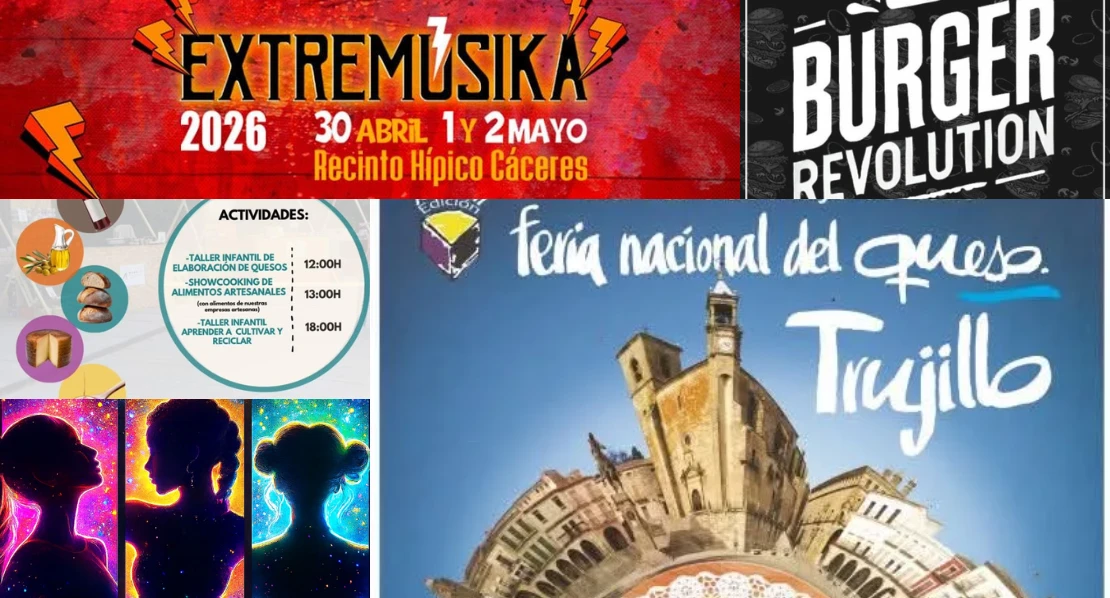 Agenda cultural repleta para el puente de mayo en Extremadura: festivales, ferias, gastronomía y más...
