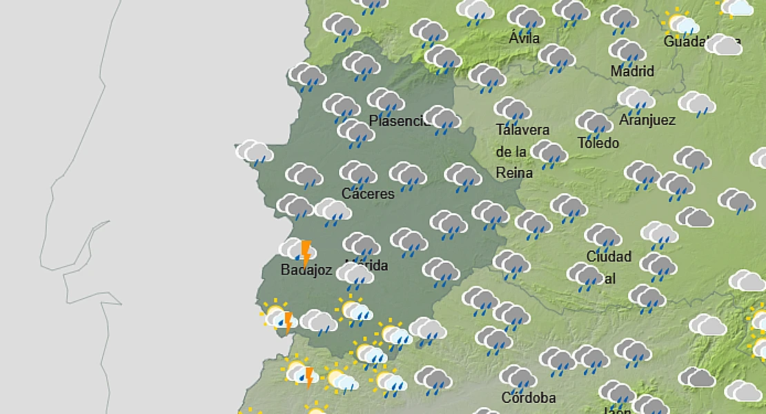 Tormentas y lluvia de barro: se acabó el buen tiempo en Extremadura