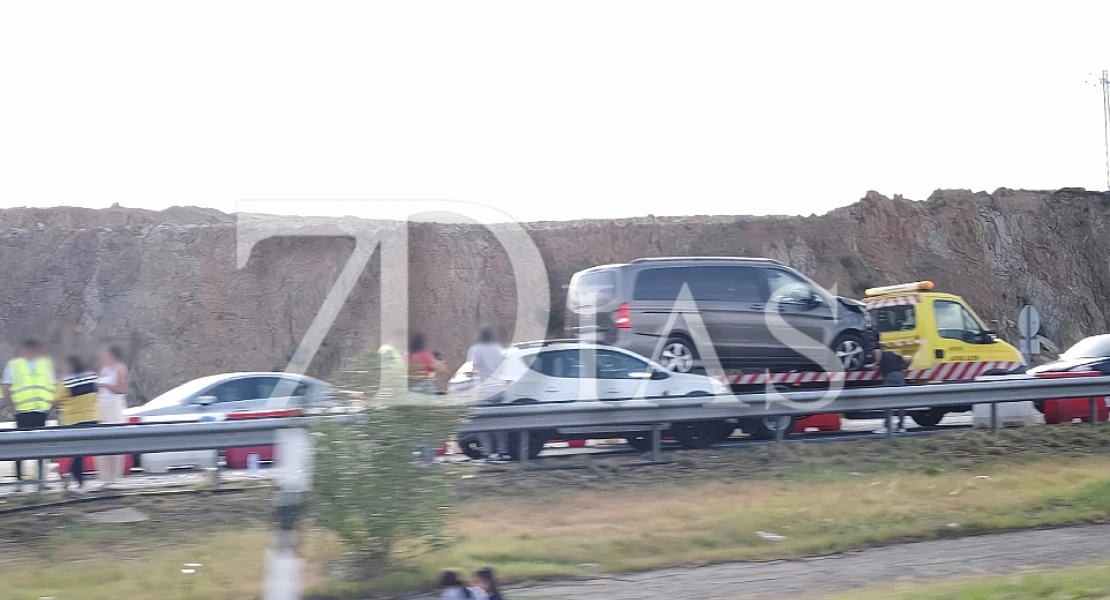 Un accidente provoca grandes retenciones en la A-66 a su paso por Cáceres