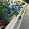 Los bomberos se forman para rescatar a personas en el Puente Real