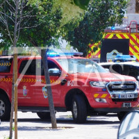 Se cae parte del techo del anfiteatro del Palacio de Congresos en Badajoz