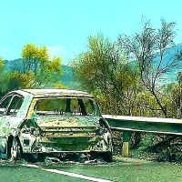 El incendio de un coche provoca el corte de la A-66 en Extremadura