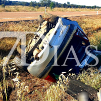 Una joven sufre un aparatoso accidente de tráfico en la N-523