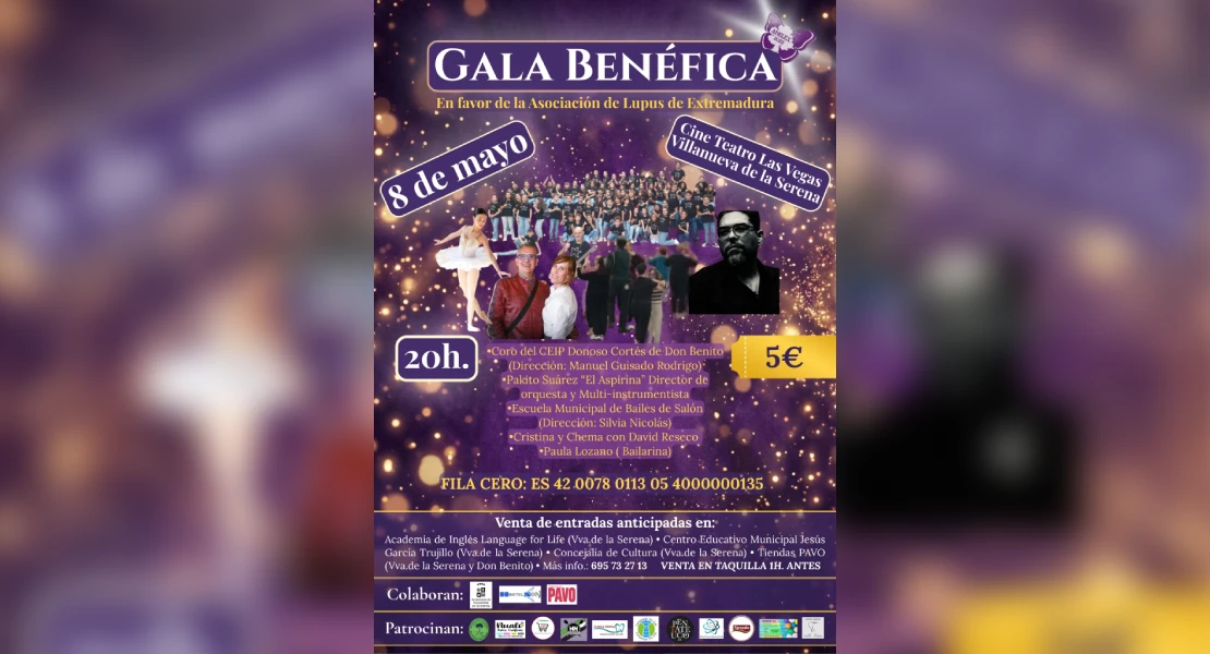Villanueva de la Serena se suma a la lucha contra el lupus con una gala benéfica