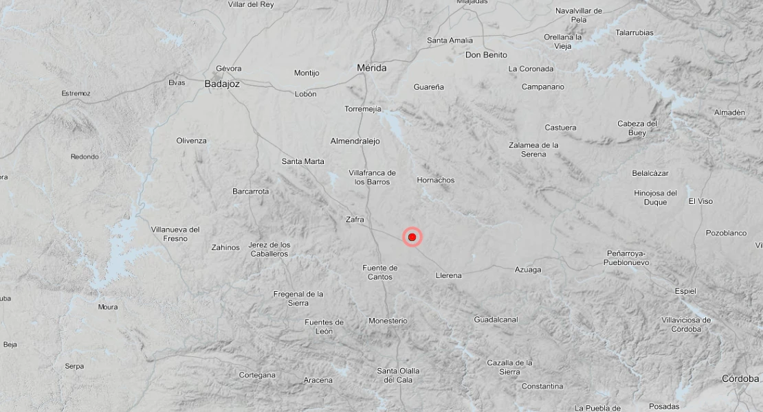 El IGN registra un terremoto en la provincia de Badajoz