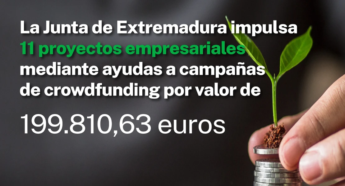 La Junta inyecta casi 200.000 € para cofinanciar 11 proyectos extremeños mediante 'crowdfunding'