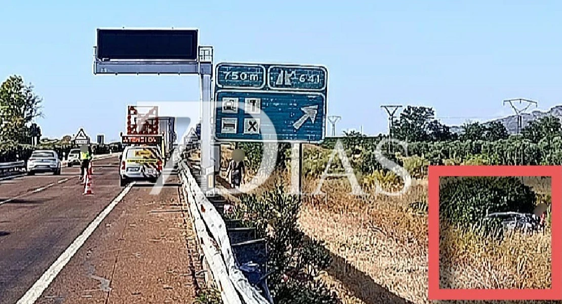 Heridos de diversa consideración tras salir un vehículo despedido de la A-66 en Extremadura
