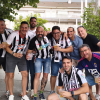 Ambientazo en las calles de Zaragoza para apoyar al CD Badajoz en la final por el ascenso