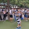 Ambientazo en las calles de Zaragoza para apoyar al CD Badajoz en la final por el ascenso