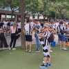 Ambientazo en las calles de Zaragoza para apoyar al CD Badajoz en la final por el ascenso