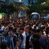 El CD Badajoz celebra el ascenso con sus aficionados