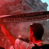 El CD Badajoz celebra el ascenso con sus aficionados