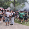 Ambientazo en las calles de Zaragoza para apoyar al CD Badajoz en la final por el ascenso