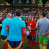 Leyendas, deporte y solidaridad: así se vivió el partido por la ELA en Cáceres