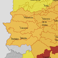 Casi toda Extremadura en alerta naranja este martes y con peligro extremo de incendios