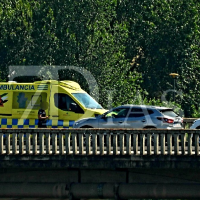 Herido un motorista en un accidente en el Puente de la Universidad de Badajoz