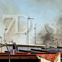 Grandes columnas de humo sorprenden a los pacenses la tarde del lunes